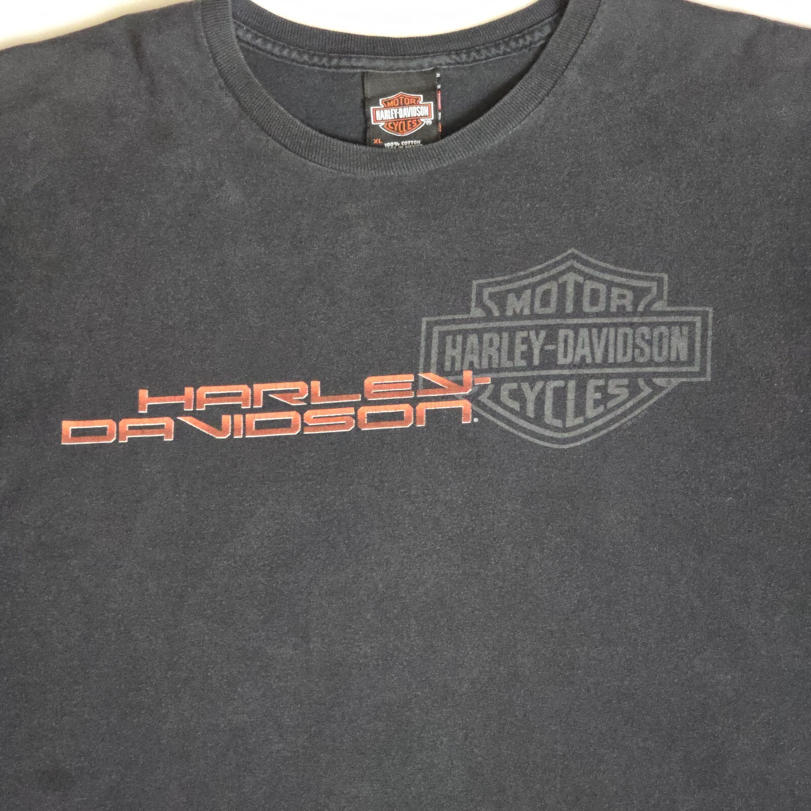 Harley Davidson T-Shirt Bravado Latus Motors Oregon Mens XL Black Biker Tee