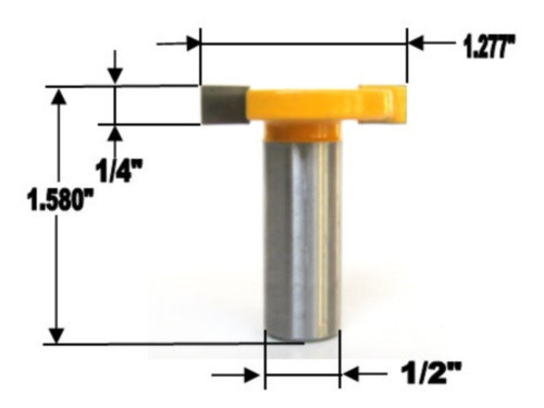 1 pc 1/2" Shank 1/4" Slot For Flooring Router Bit sct-888 - Picture 7 of 7
