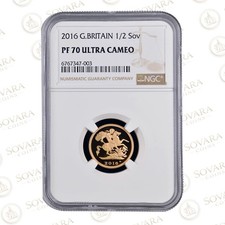 2016 Gold Proof Half Sovereign PF70 Ultra Cameo - James Butler Portrait