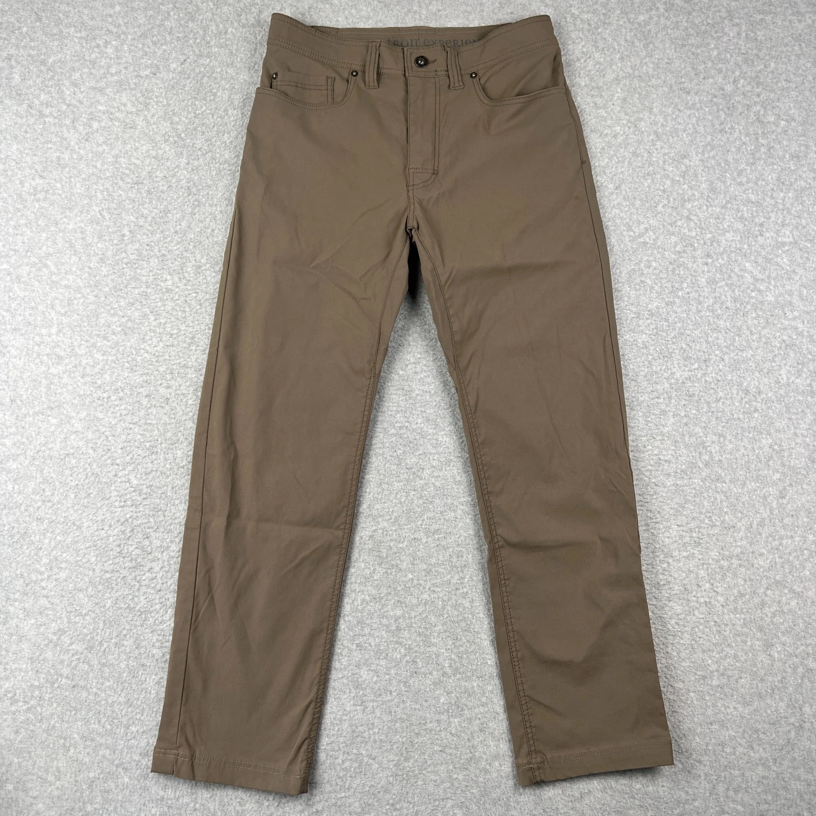 Prana Brion II Slim Hiking Pants Stretch 32x28 Mens Beige Trail Outdoors Fishing