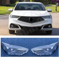 NEW Left + Right Headlight Clear Lens Shell + Glue For Acura TLX 2018-2020