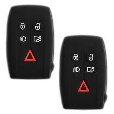 2 Key Fob Remote Skin Shell Case Cover Replacement for Jaguar KR55WK49244