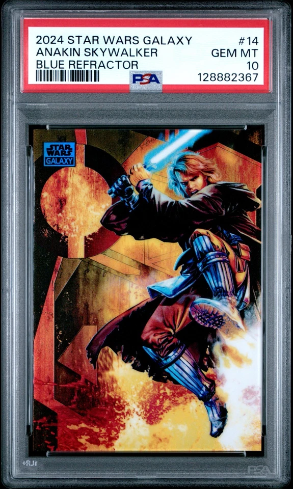 (PSA 10) 2024 Star Wars Galaxy #14, “Anakin Skywalker” Blue Refractor /150 - Image 2 of 3