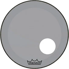 Remo Powerstroke P3 Colortone Smoke Resonant Bass Drum Head 5" Offset Hole 22"