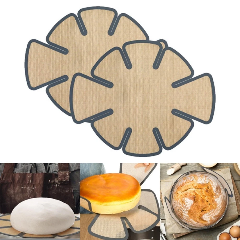 2 Pc Silicone Bread Loaf Pan Liners Nonstick Baking Mats for Round Bread Baking
Opens in a new windo