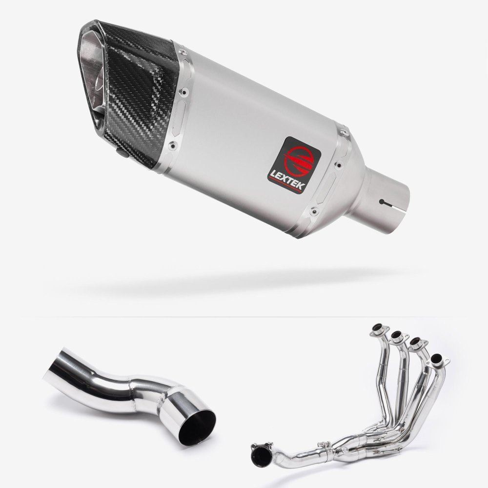 Lextek SP5 Matt Stainless Steel Exhaust System 200mm for Kawasaki Z900 (20-23)