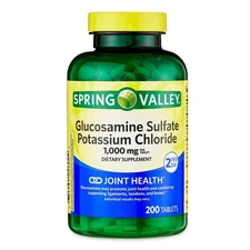 Glucosamine Sulfate Potassium Chloride 1000mg Joint Support Tablets 200 Count US