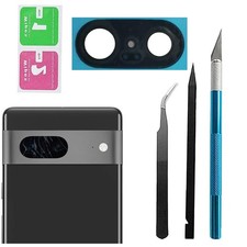 Camera Lens Glass Replacement Pixel 7 Rear Camera with Pre-Installed Adhesive
