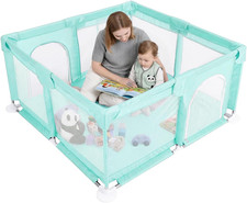 120 X 120 Cm Play Yard for Babies and Toddlers, Small Baby Fence with Breathable
