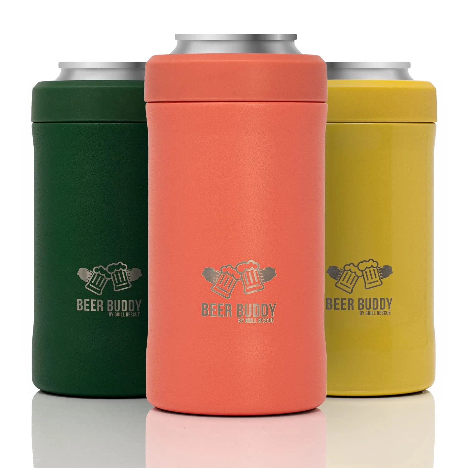 Grill Rescue Insulated Drink Buddy Can Holder – Vacuum-Sealed Stainless Steel