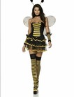 Womens Bumble Bee Costume Fancy Dress Halloween Bumblebee Outfit Y2K Inspired