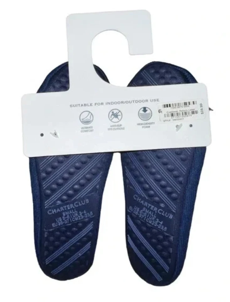 Zapatillas bailarina, azules - pequeñas ((5,6) Charter Club Foto 2 de 2