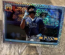 2026 Topps Series 1 Chrome Junior Caminero 91C-2 Mojo Refractor Tampa Bay Rays