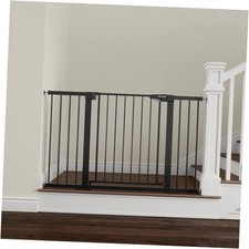 Baby Gate Extra Wide, 29.7-51'' Pressure Mounted Dog 29.7-51"W x 30"H Black