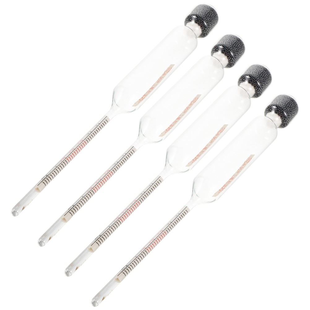 4 Pcs Dairy Density Meter Lab Testing Instrument Hydrometer for Indoor