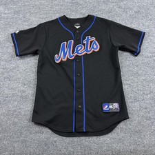 VTG New York Mets Jersey Mens Medium Black MLB Baseball David Wright 5 Majestic