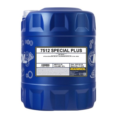 MANNOL 7512 SPECIAL PLUS SAE 10W-30 Motoröl, VW 50500, 50101, MB 229.1, 20 Liter