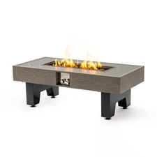 Cast Iron Fire Pit Table 42in Propane with Stainless Steel Burner