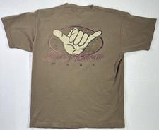 Vintage Hang Loose Maui T-Shirt Brown Shaka Surf Graphic 90s USA Made L