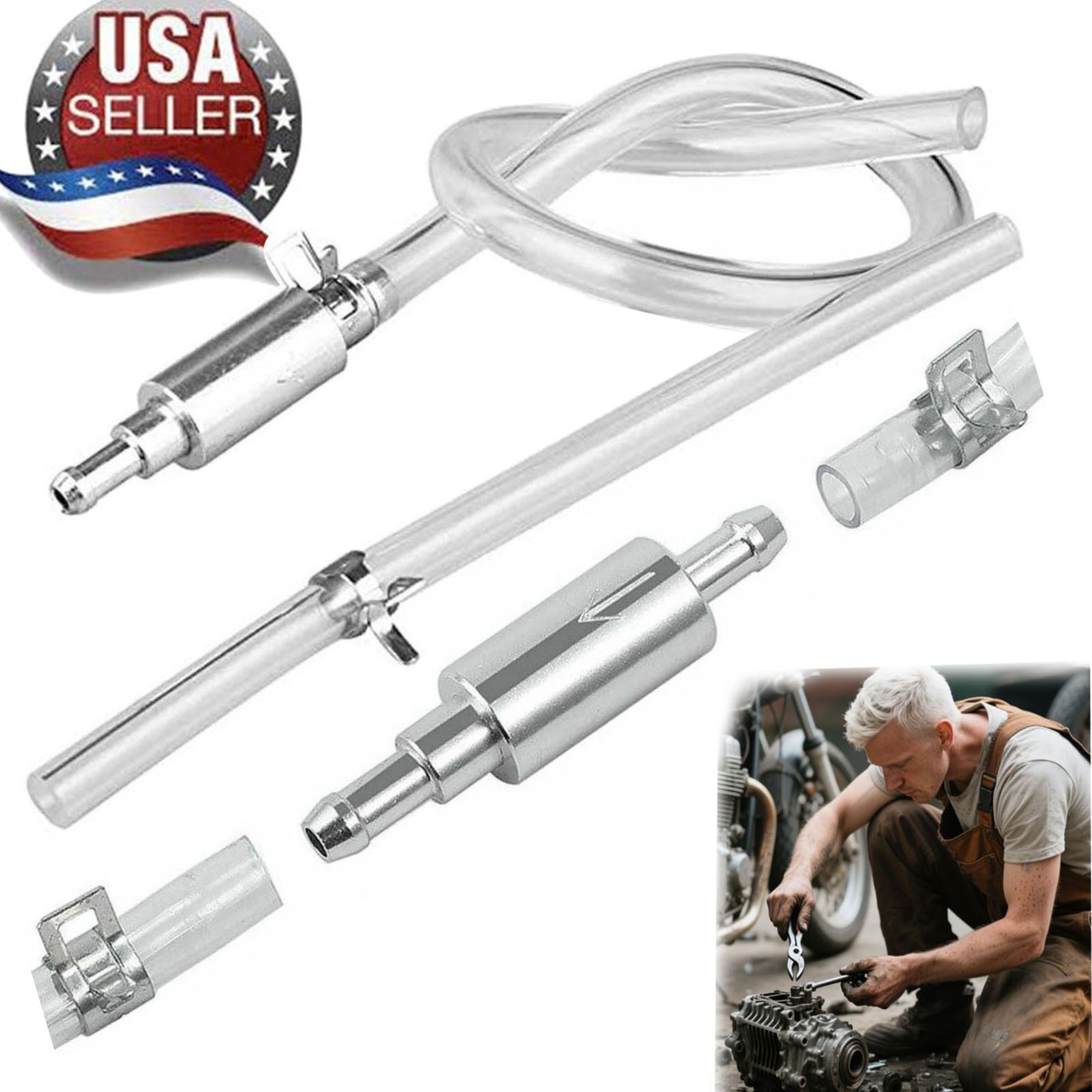 Clutch Brake Bleeder Hose One Way Valve Tube Bleeding Tool Kit Motorcycle Car au