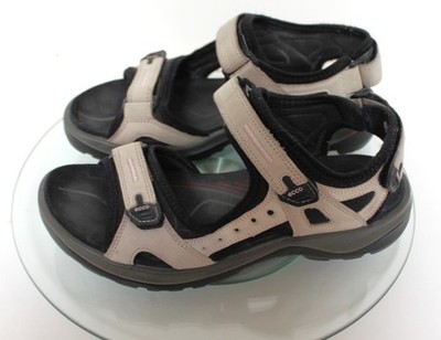 ECCO Womens EU 38 US 7.5 Atmosphere Ice Tan Yucatan Nubuck Leather Sandals