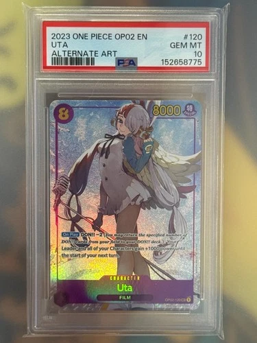 One Piece Uta Secret Rare Alt Alternate Art OP02-120 Paramount War SEC PSA 10