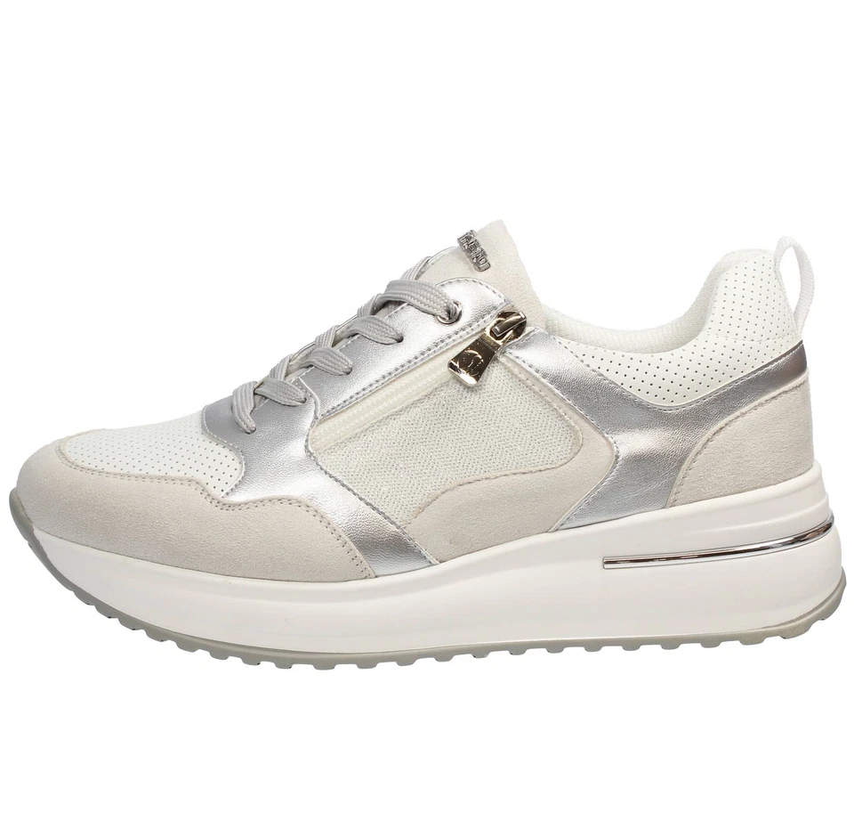 Inblu Sneakers Con Zeppa E Cerniera Argento - Taglia 37 [24cm] Scarpe Donna - Immagine 3 di 3