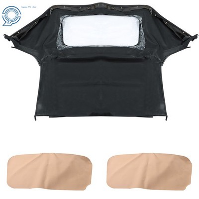 Black Cabrio Convertible Top Plastic Window For Mazda Miata 1990 1991-2005