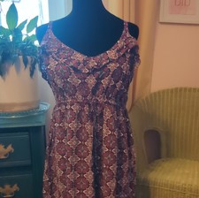 Torrid Plus Size 3 Multicolor Sleeveless Geometric Knee Length Sundress Ruffle