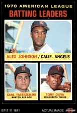 1971 Topps #61 Alex Johnson AL Batting Leaders 6 - EX/MT
