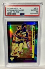 2020 PANINI FLUX ANTHONY EDWARDS LUNAR ECLIPSE /25 PSA 10 Gem Mint POP 6! 🔥