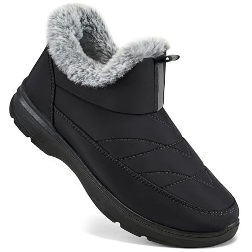 Womens Boots Snow Winter Shoes Warm Ankle Booties with Fur Lined Comfortable