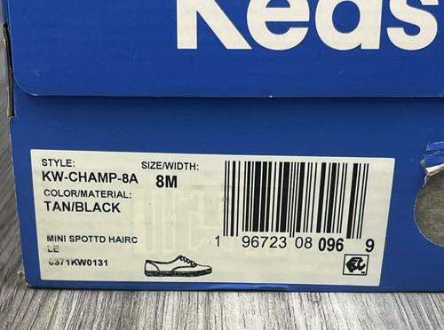 Keds Champion Calf Hair Lace Up Tan/Black Women’s Size 8 - Brand New - Picture 8 of 8