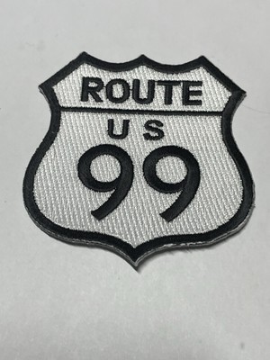 Route Rt 99 Iron on Patch - Embroidered Historic Road Sign US Emblem F11