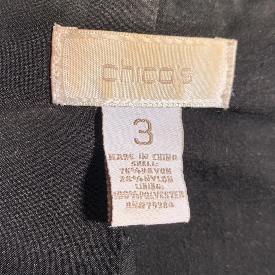 Chicos 女式天鹅绒深佩斯利单扣前外套 XL 码 Whimsigoth — 第 4/4 张图片