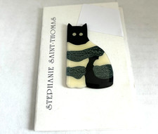 Studio Art Cat Pin Stephanie Saint-Thomas Hand Made in the USA