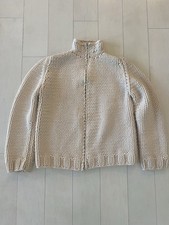 A.P.C. Thick Knit Coat Women’s Size M / 40 Beige Made in France 80% Wool