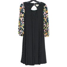 Maeve Anthropologie Cottagecore Boho Dress Polka Dot Floral Balloon Sleeve S
