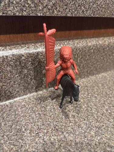 Marx Indian Horse With Blanket And Chief Rider Fort Apache Western Play Set