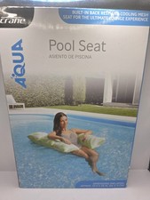 Asiento de piscina inflable grúa Aqua respaldo incorporado, asiento de malla de enfriamiento. 33,9 x 28 pulgadas