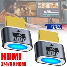 NEW 4K HDMI Dummy Plug Virtual Monitor Display Emulator Headless Adapter
