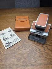 Polaroid SX-70 Land Camera Folding Instant Camera Brown w Case Manual UNTESTED
