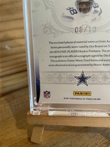 2011 Panini National Treasures-Nfl Gear Dez Bryant #4 RPA Rookie🔥 8/10 🔥 - Picture 9 of 11