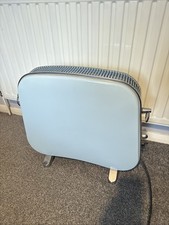 Vintage Retro Electric Convector Heater – Mid-Century Modern Style Duck-Egg Blue