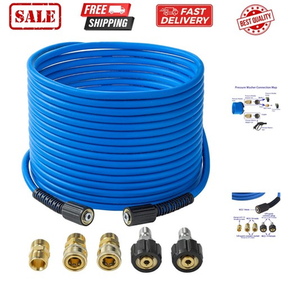 #ad Pressure Washer Hose – 1 4quot; X 50 FT High Power Washer Extension Hose – Kink amp;... $66.06