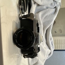 Nikon FM 35mm SLR Film Camera Silver with Nikkor Lens Strap