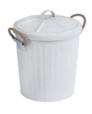 Poubelle Salle de Bain Gara, petite poubelle 6 L, design vintage - Photo 1/4