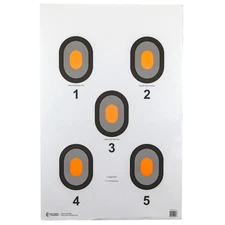 Action Target 5 Bullseye Target Orange Centers 23" x 35" 25/50/100 Ct