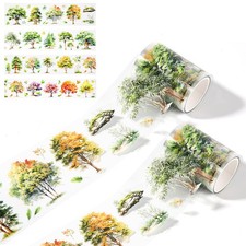 NQEUEPN 2 Rolls of PET Washi 2.36 inch wide, /6.56ft long, Multicolored