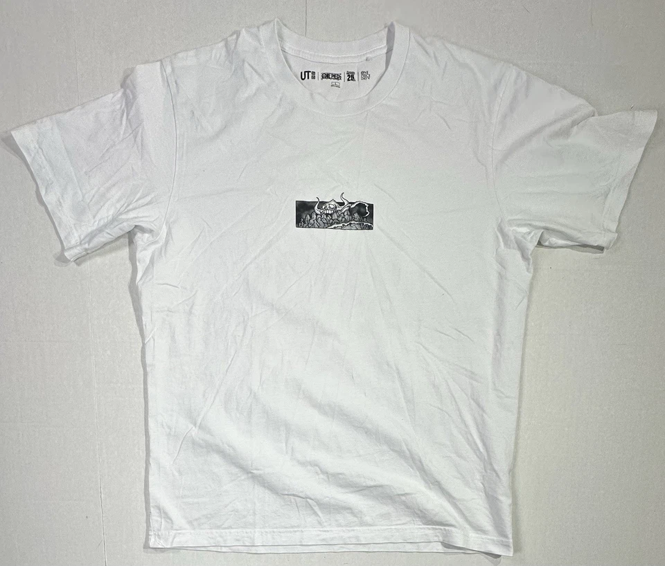 Uniqlo x цельный 25-летие Kaido vs Luffy аниме графический футболка белый L - Изображение 2 из 4